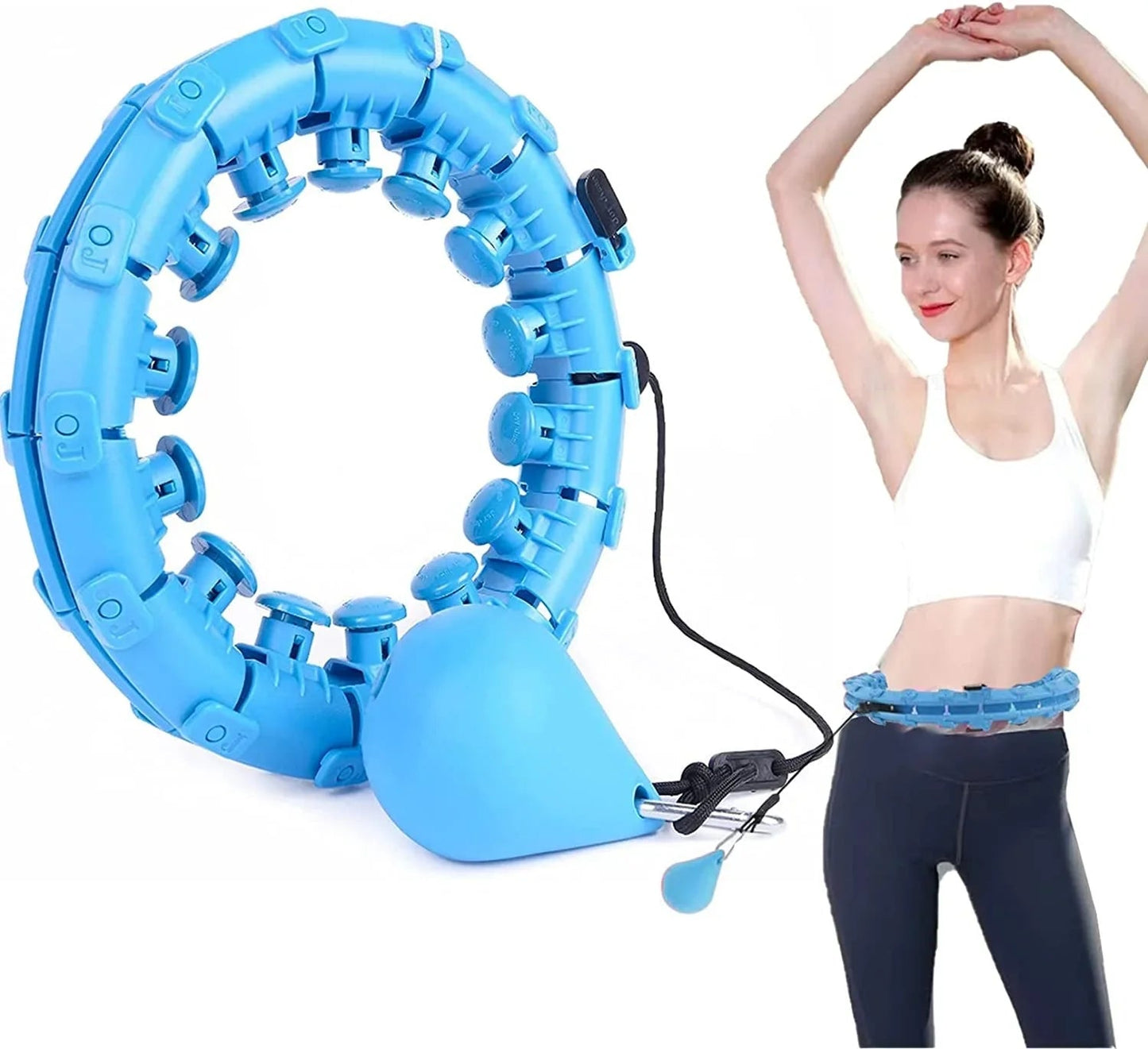 Weighted Hula Hoop – Adjustable Fit Hoop for Weight Loss - AthryxGear - Fitness Equipment